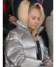 Ted Lasso S03 Juno Temple Silver Puffer Jacket - Image 3