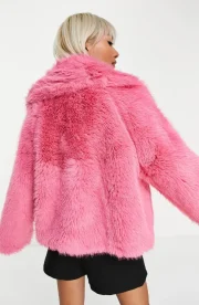 Ted Lasso S03 Keeley Jones Pink Fur Coat - Image 4