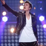 Justin Bieber All Around the World Studded Black Leather Jacket