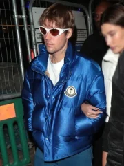 Justin Bieber London Fashion Week Blue Puffer Jacket - Image 2