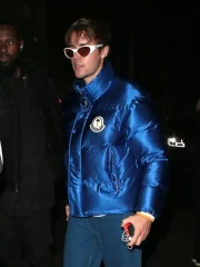 Justin Bieber London Fashion Week Blue Puffer Jacket - Image 3