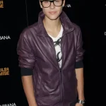 Justin Bieber Purple Bomber Leather Jacket