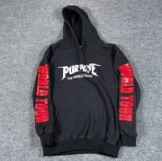 Justin Bieber Purpose Print Hoodie Sweatshirt Women's XL Black Red World Tour