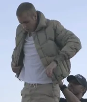Justin Drew Bieber Stay Grey Puffer Jacket