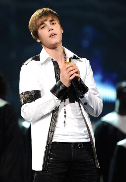Singer Justin Drew Bieber White Leather Jacket