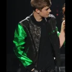 Justin Drew Bieber The X Factor Bomber Leather Jacket