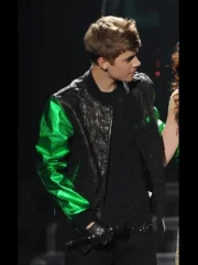 Justin Drew Bieber The X Factor Bomber Leather Jacket