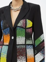 Ted Lasso S03 Keeley Jones Beaded Wool Blazer - Image 4