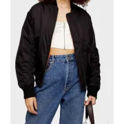 Ted Lasso S01 Juno Temple Black Bomber Jacket - Image 2