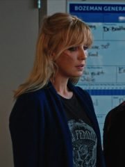 Yellowstone Beth Dutton S04 Blue Wool Long Coat - Image 5