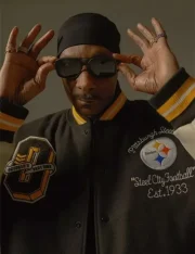 OVO Steelers Snoop Dogg Black Varsity Jacket - Image 2