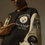 OVO Steelers Snoop Dogg Black Varsity Jacket