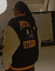 OVO Steelers Snoop Dogg Black Varsity Jacket - Image 3