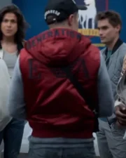 Ted Lasso Jamie Tartt S02 Red Hooded Vest - Image 3