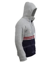 Phil Dunster Ted Lasso Grey and Blue Hooded Jacket - Image 3