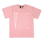 Pink Vlone Shirt Stylish Friends Tee with Staple Logo SS23