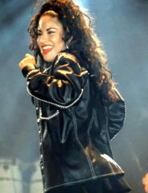 Selena-Quintanilla-Black-Leather-Studded-Jacket.webp Singer Selena Quintanilla Black Leather Studded Coat - Image 3