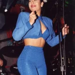 Singer Selena Quintanilla Blue Cropped Jacket