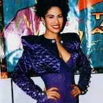 Selena Quintanilla Purple Diamond Quilted Cropped Jacket