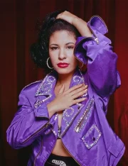 Selena Quintanilla Biker Purple Vegan Leather Jacket