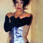 Singer Selena Quintanilla Silver Metallic Vest