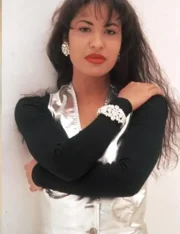 Singer Selena Quintanilla Silver Metallic Vest - Image 2