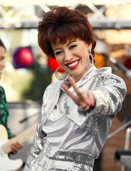 Singer-Selena-Quintanilla-Christian-Serratos-Silver-Jacket.webp Singer Selena Quintanilla Christian Serratos Silver Jacket - Image 3