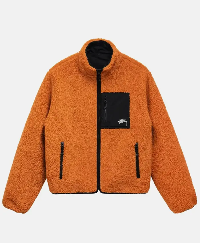 Stussy-8-Ball-Orange-Jacket-Front.webp Stussy 8 Ball Jacket - Image 5
