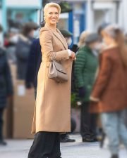Ted Lasso Rebecca Welton Brown Long Trench Coat - Image 2