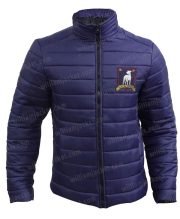 Ted Lasso S02 Jason Sudeikis Navy Blue Parachute Puffer Jacket - Image 2