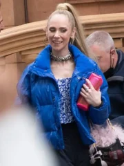 Ted Lasso S03 Juno Temple Blue Puffer Jacket - Image 2