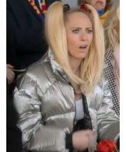 Ted Lasso S03 Juno Temple Silver Puffer Jacket