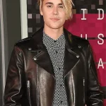 Justin Bieber VMA Awards Black Leather Jacket