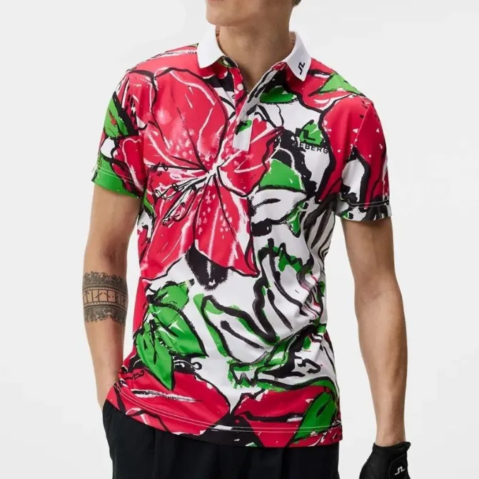Viktor-Hovland-Masters-Shirt Viktor Hovland Masters Shirt Eye-Catching Azalea-Themed Floral Polo - Image 2