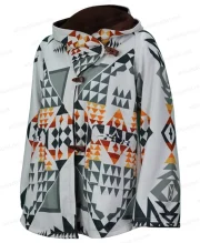 Yellowstone Kelly Reilly White Poncho Cloak Coat - Image 3