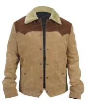 Men Yellowstone S03 Ep08 John Dutton Brown Leather Jacket - Image 5
