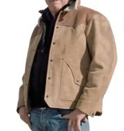 Men Yellowstone S03 Ep08 John Dutton Brown Leather Jacket