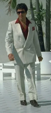 Classic Scarface White Suit Timeless Elegance, Iconic Tony Montana Style