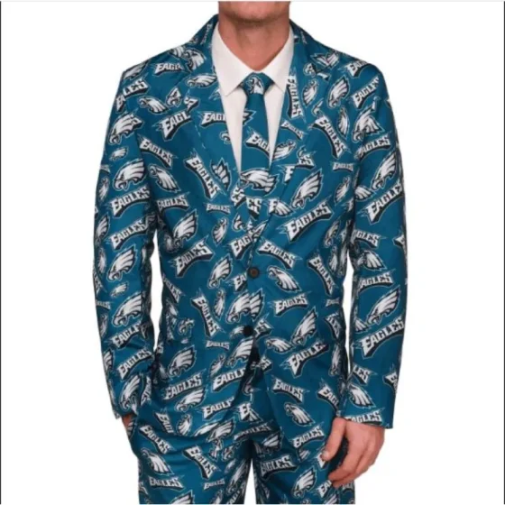 Philadelphia Eagles New NFL Suit  Digital Camo Suit Blazer