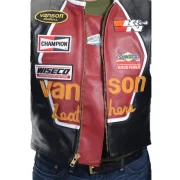 Vanson Star Real Leather Motorcycle Jacket - Image 4