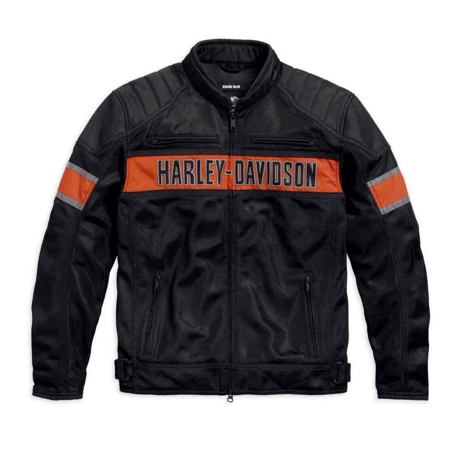 Harley Davidson Men's Trenton Mesh Riding Jacket Motorcycle Mesh Fabric Jacket Harley Davidson Men's Trenton Mesh Riding Jacket - Image 1
