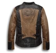 Harley Davidson Women's Gallun Triple Vent Brown Leather Jacket - Image 3