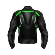 Kawasaki Motorcycle Racing Men’s Leather Jacket - Image 2