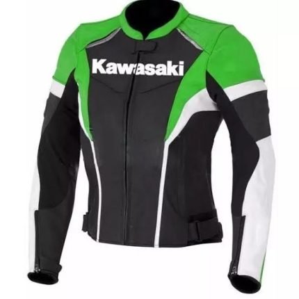 Kawasaki NINJA Men’s Motorcycle Racing Biker Leather Jacket