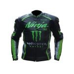 Men Kawasaki Ninja Motorbike Racing Leather Jacket