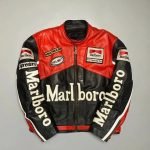 Men Marlboro Jacket Racing Motorcycle Biker Leather Jackets