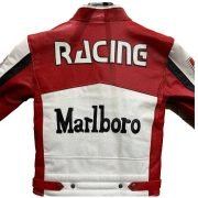 Men's Handmade Marlboro Biker Racing Leather Jacket - Image 2