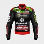 Men's Kawasaki Ninja Racing Cowhide Leather Jacket