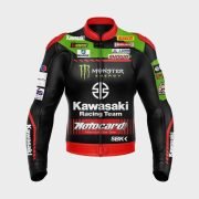 Men's Kawasaki Ninja Racing Cowhide Leather Jacket