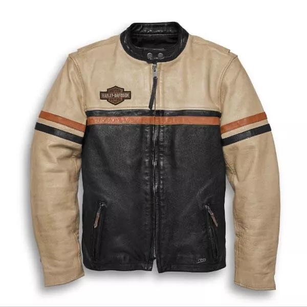 Vintage Mens Harley Davidson Adventure Motorcycle Racing Leather HD Biker Jacket vh Harley Davidson Adventure Motorcycle Jacket - Image 3
